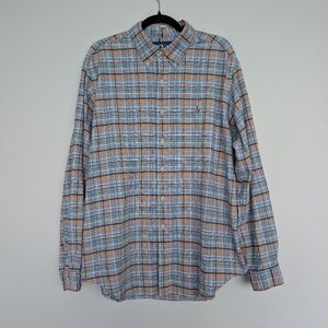 Vintage Ralph Lauren Colorful Pony Classic Fit Plaid Button-Down Shirt Sz XL